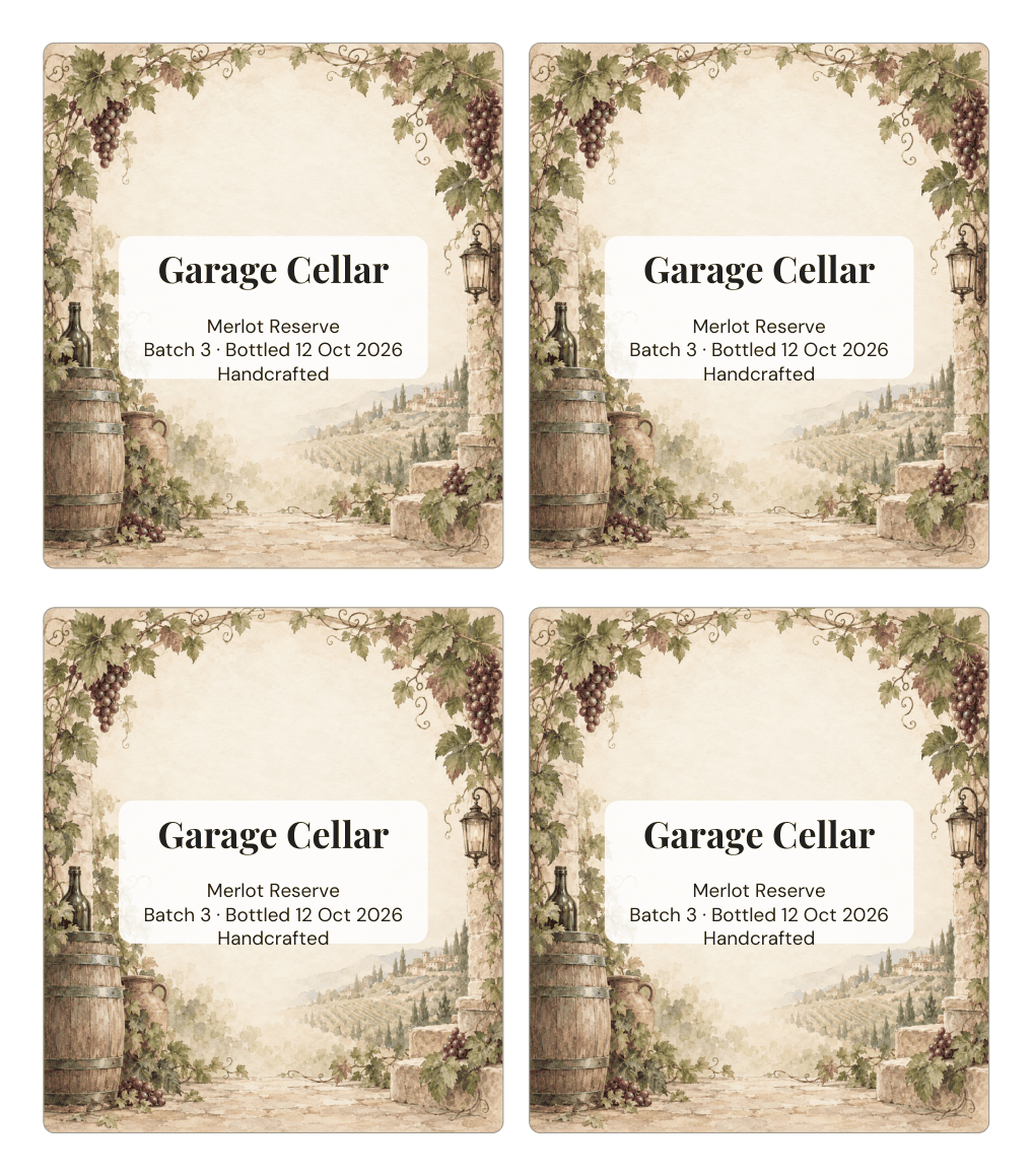 Preview of the first page of Vintage labels